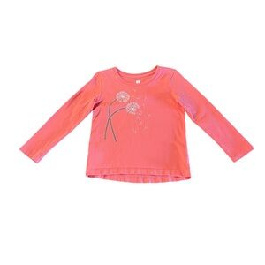 Tea Collection Peach Long Sleeve Dandelion Tee Size 4T